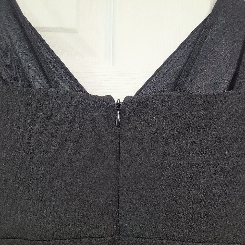 XSCAPE High-Low Ruffled V-Neck Flounce Dress Gown/ - Picture 10 of 11